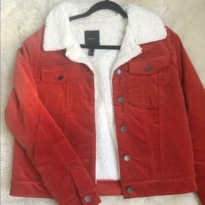 Orange sherpa jacket